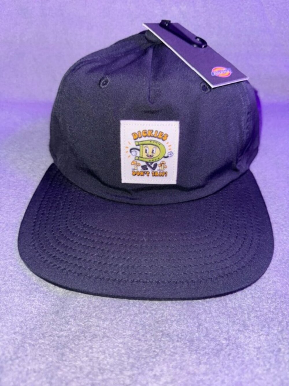 Dickies "Don't Trip" Hat Black Adjustable Cap Graphic Patch